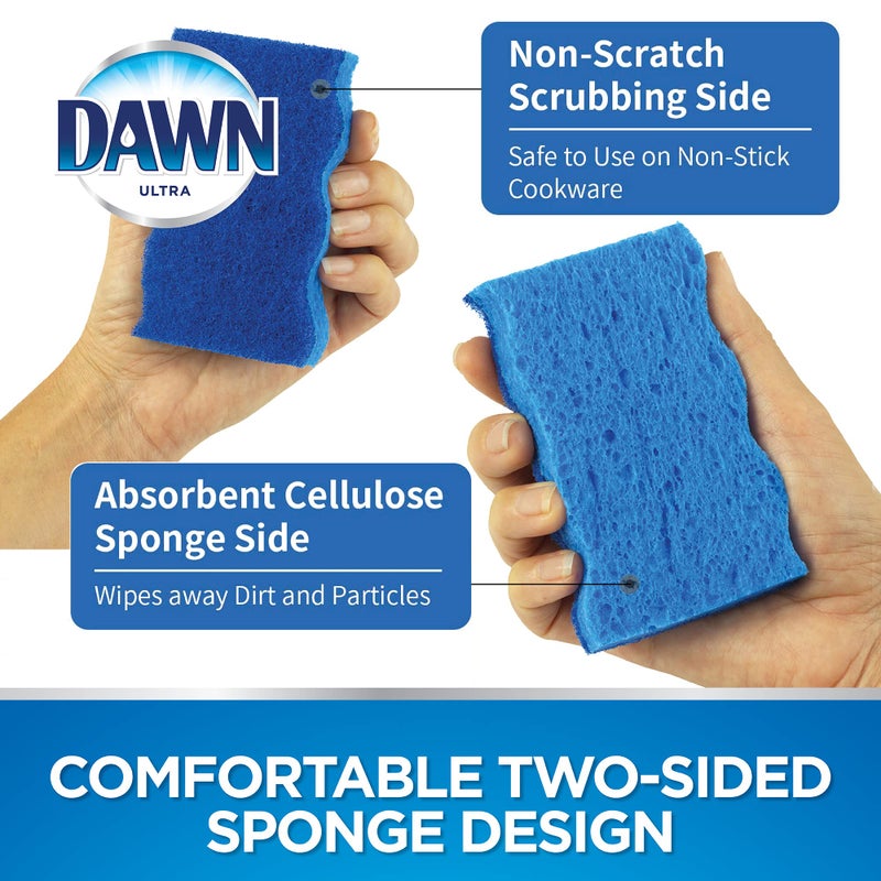 Dawn Non-Scratch Scrubber Sponges, Blue (Pack of 6) - Image 5